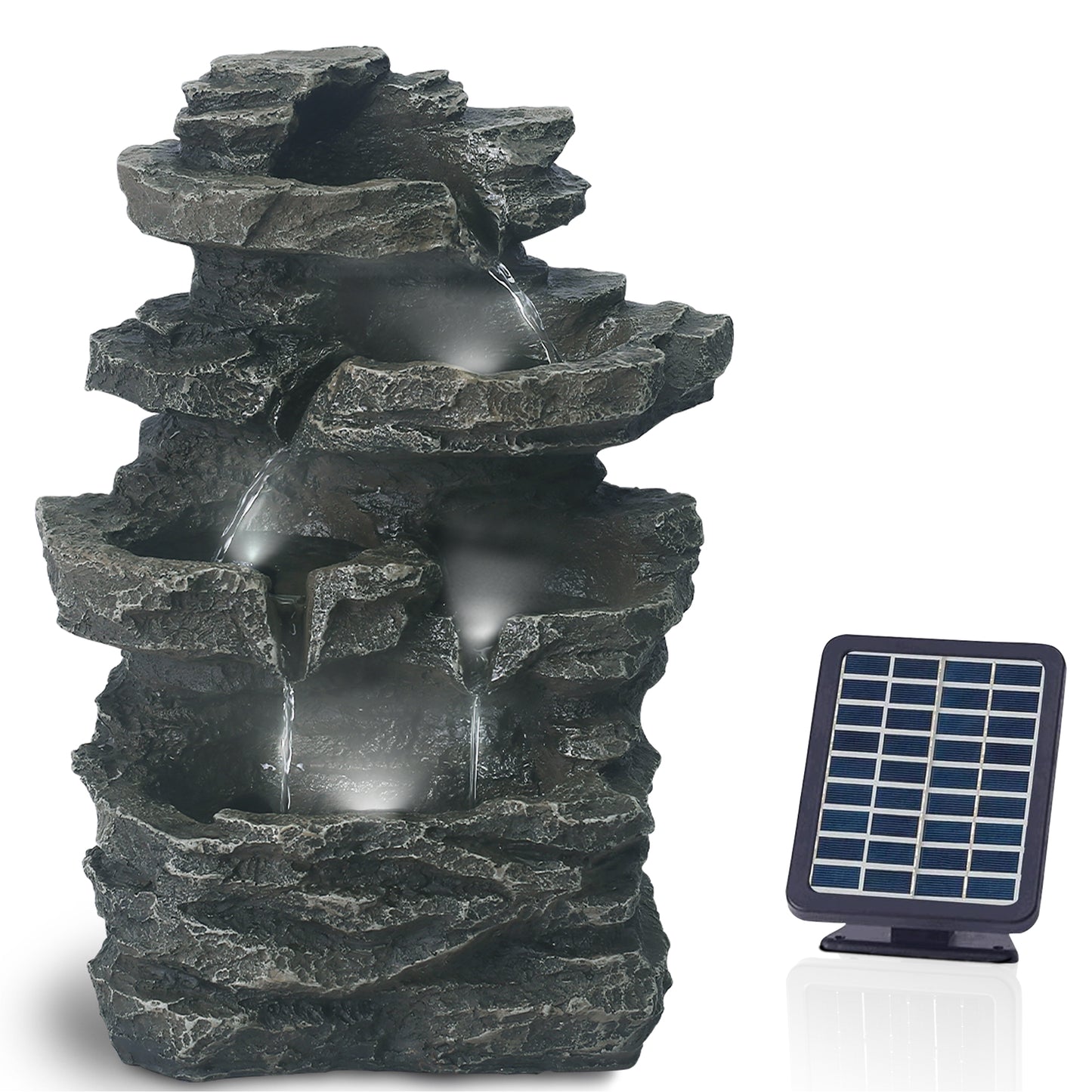 
                  
                    Bloomida Victoria Fall - solar garden fountain with LED lighting
                  
                