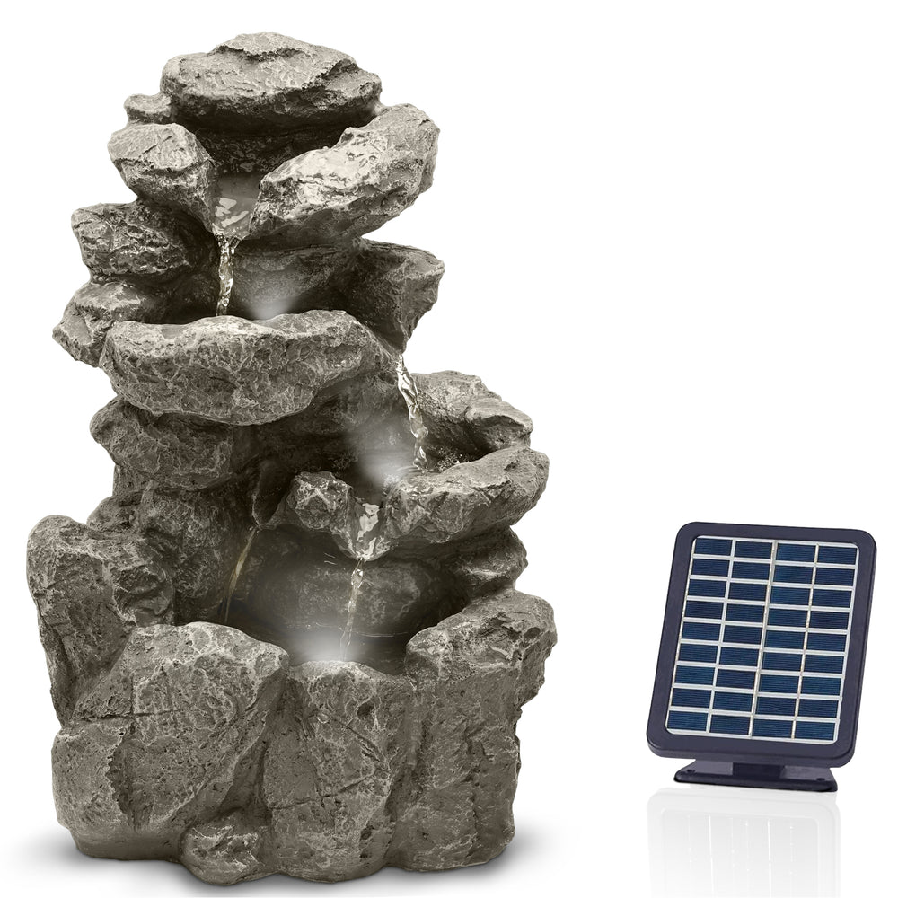 Bloomida Yosemite Fall - solar garden fountain with LED lighting 