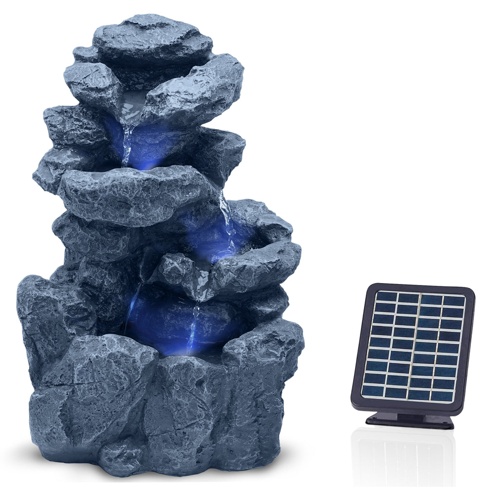 Bloomida Yosemite Fall - solar garden fountain with LED lighting 