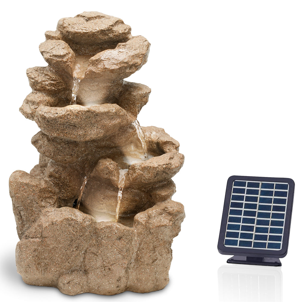 Bloomida Yosemite Fall - solar garden fountain with LED lighting 