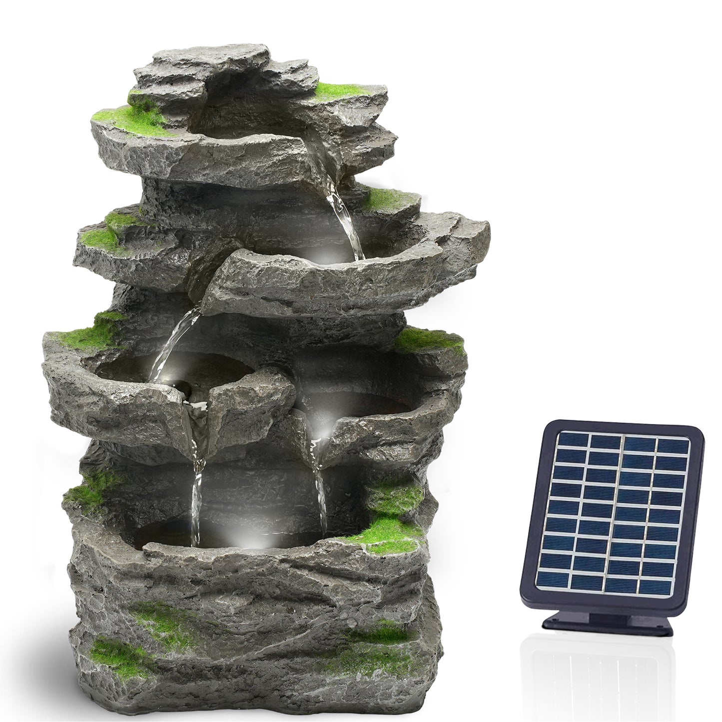 
                  
                    Bloomida Victoria Fall - solar garden fountain with LED lighting 
                  
                