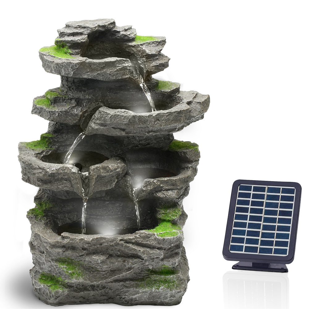 Bloomida Victoria Fall - solar garden fountain with LED lighting 